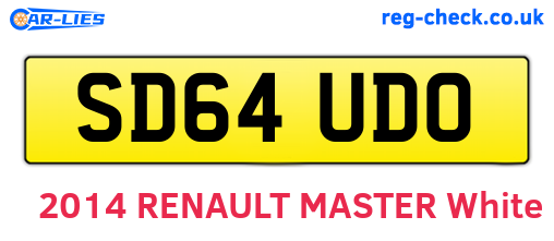 SD64UDO are the vehicle registration plates.