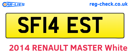 SF14EST are the vehicle registration plates.