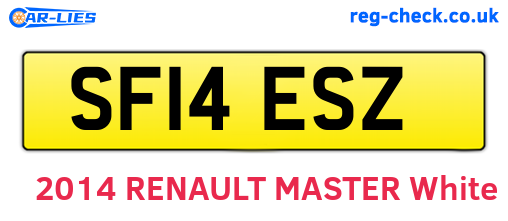 SF14ESZ are the vehicle registration plates.