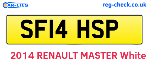 SF14HSP are the vehicle registration plates.