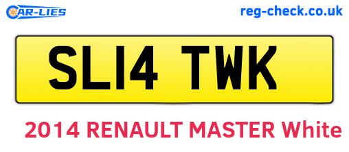 SL14TWK are the vehicle registration plates.