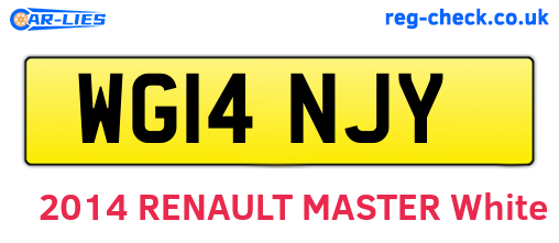 WG14NJY are the vehicle registration plates.
