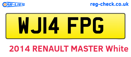 WJ14FPG are the vehicle registration plates.