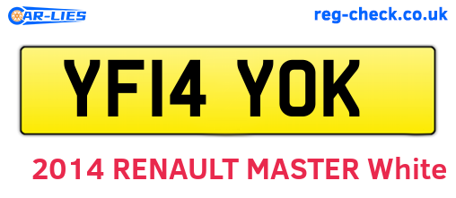 YF14YOK are the vehicle registration plates.