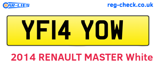 YF14YOW are the vehicle registration plates.
