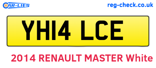 YH14LCE are the vehicle registration plates.