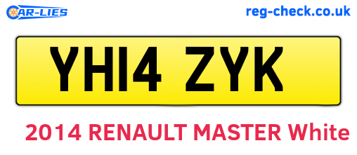YH14ZYK are the vehicle registration plates.