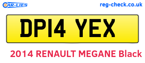 DP14YEX are the vehicle registration plates.