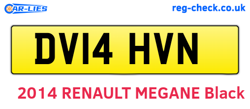 DV14HVN are the vehicle registration plates.