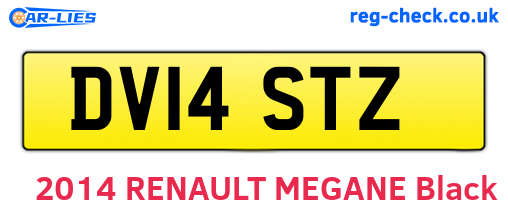 DV14STZ are the vehicle registration plates.