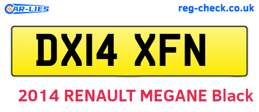 DX14XFN are the vehicle registration plates.
