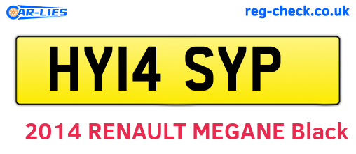 HY14SYP are the vehicle registration plates.