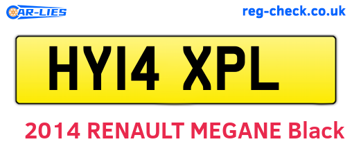 HY14XPL are the vehicle registration plates.