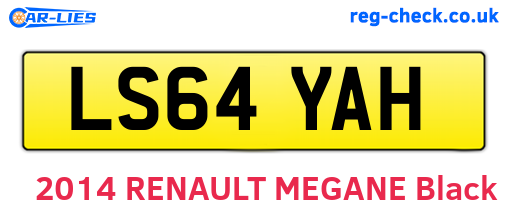 LS64YAH are the vehicle registration plates.