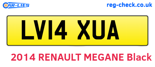 LV14XUA are the vehicle registration plates.