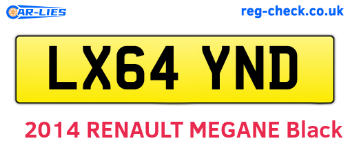 LX64YND are the vehicle registration plates.