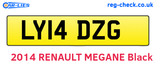 LY14DZG are the vehicle registration plates.