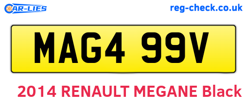 MAG499V are the vehicle registration plates.