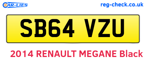 SB64VZU are the vehicle registration plates.