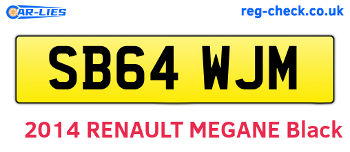 SB64WJM are the vehicle registration plates.