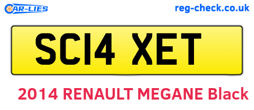 SC14XET are the vehicle registration plates.