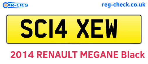 SC14XEW are the vehicle registration plates.