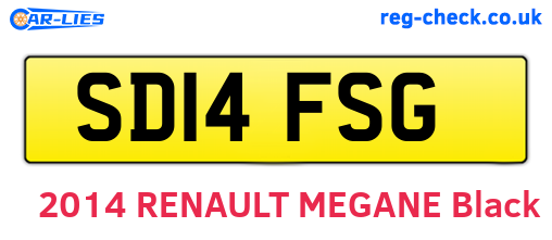 SD14FSG are the vehicle registration plates.