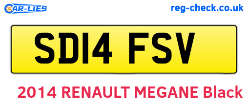 SD14FSV are the vehicle registration plates.