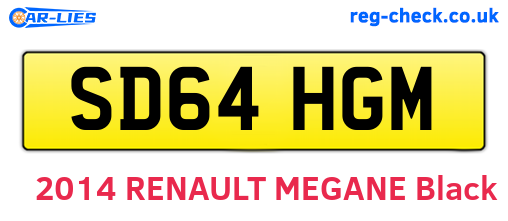 SD64HGM are the vehicle registration plates.