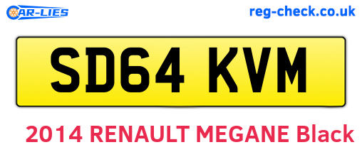 SD64KVM are the vehicle registration plates.