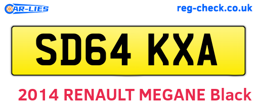 SD64KXA are the vehicle registration plates.