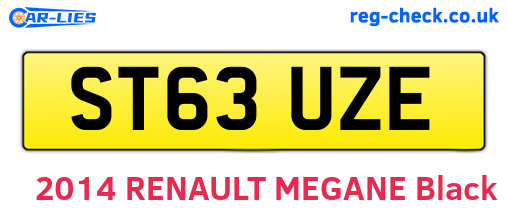 ST63UZE are the vehicle registration plates.