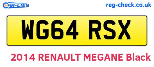 WG64RSX are the vehicle registration plates.