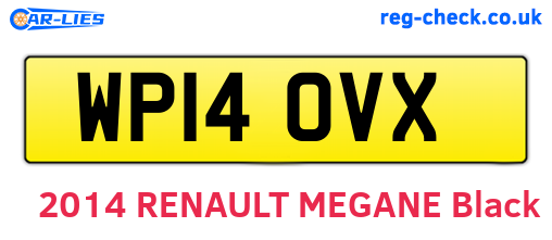 WP14OVX are the vehicle registration plates.