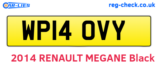 WP14OVY are the vehicle registration plates.