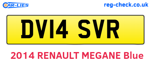 DV14SVR are the vehicle registration plates.
