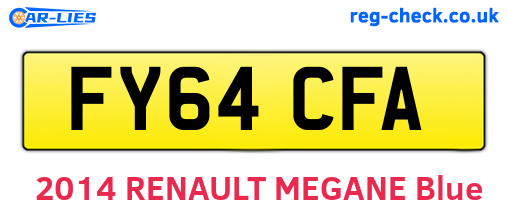 FY64CFA are the vehicle registration plates.