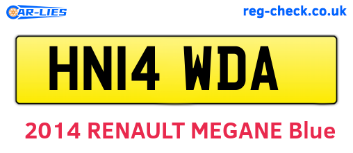 HN14WDA are the vehicle registration plates.