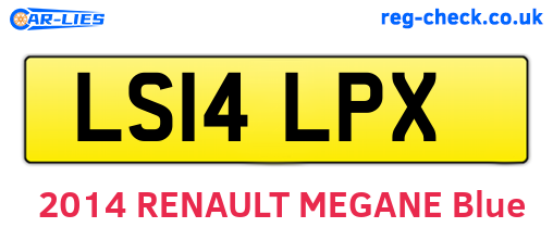 LS14LPX are the vehicle registration plates.
