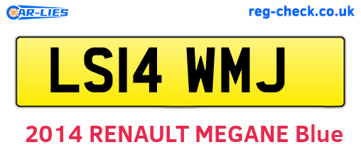 LS14WMJ are the vehicle registration plates.