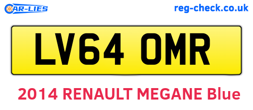 LV64OMR are the vehicle registration plates.