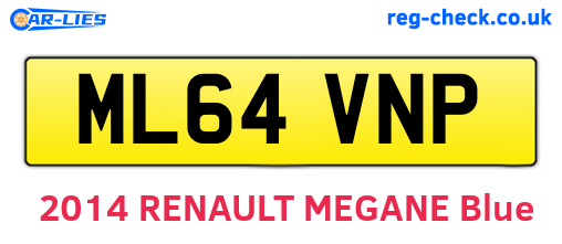 ML64VNP are the vehicle registration plates.