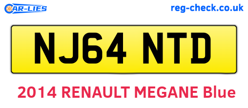 NJ64NTD are the vehicle registration plates.