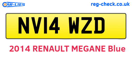 NV14WZD are the vehicle registration plates.