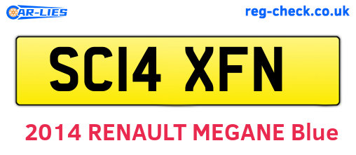 SC14XFN are the vehicle registration plates.