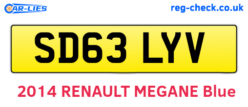 SD63LYV are the vehicle registration plates.