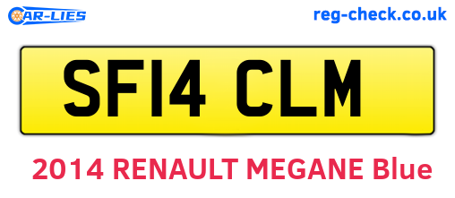 SF14CLM are the vehicle registration plates.