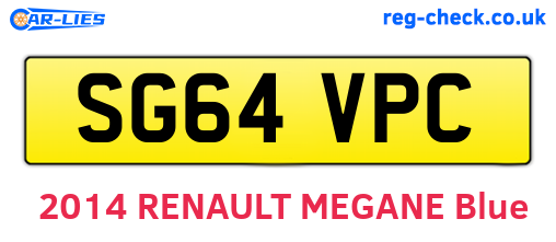 SG64VPC are the vehicle registration plates.
