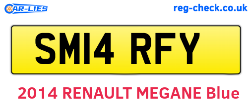 SM14RFY are the vehicle registration plates.