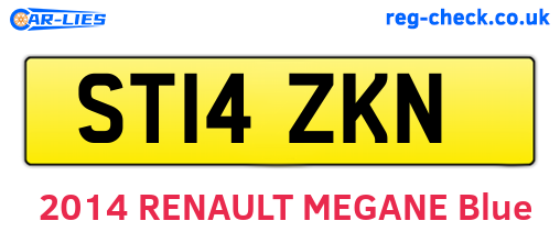 ST14ZKN are the vehicle registration plates.